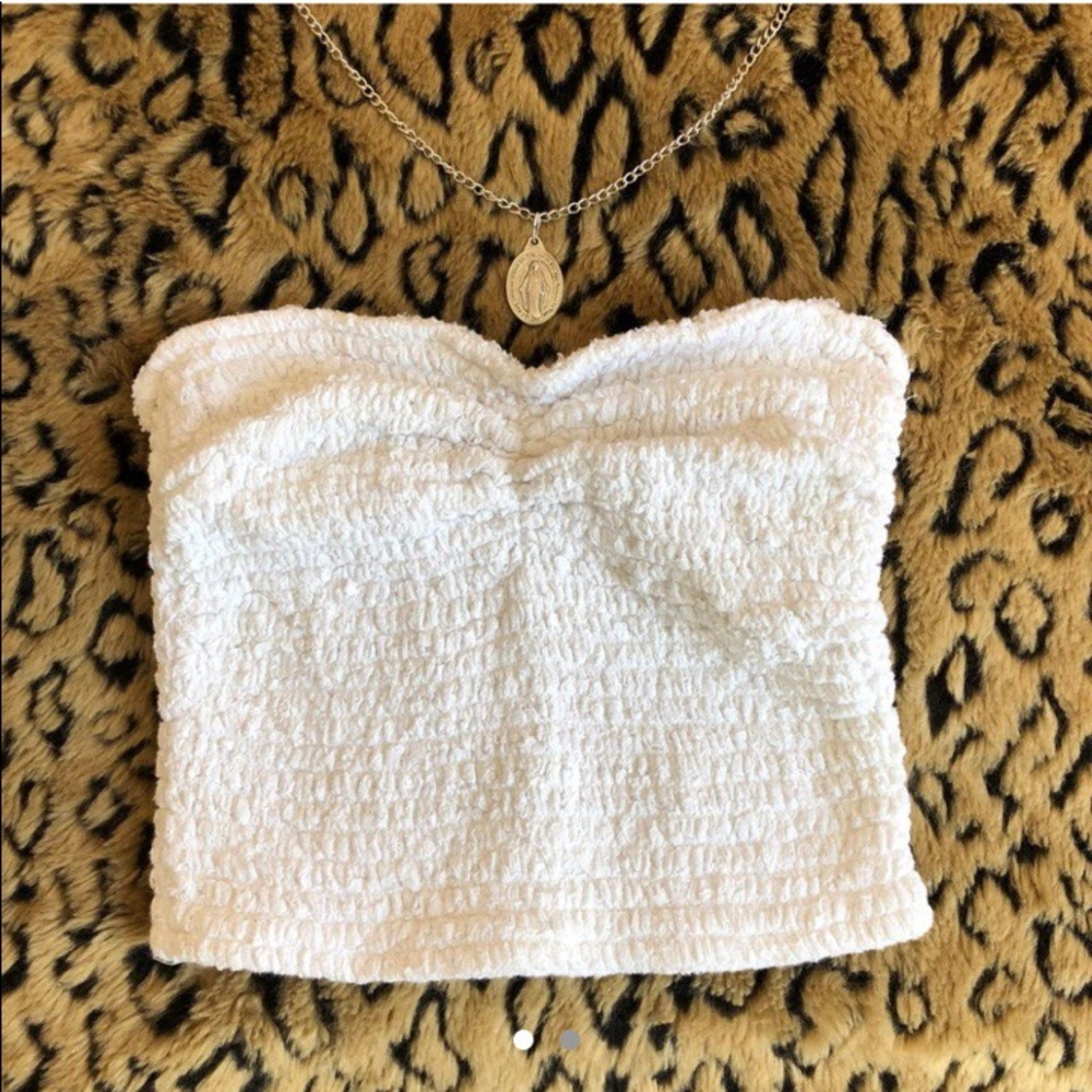 White Hollister tube top